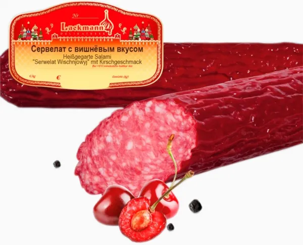 Heißgegarte Salami mit Kirschgeschmack